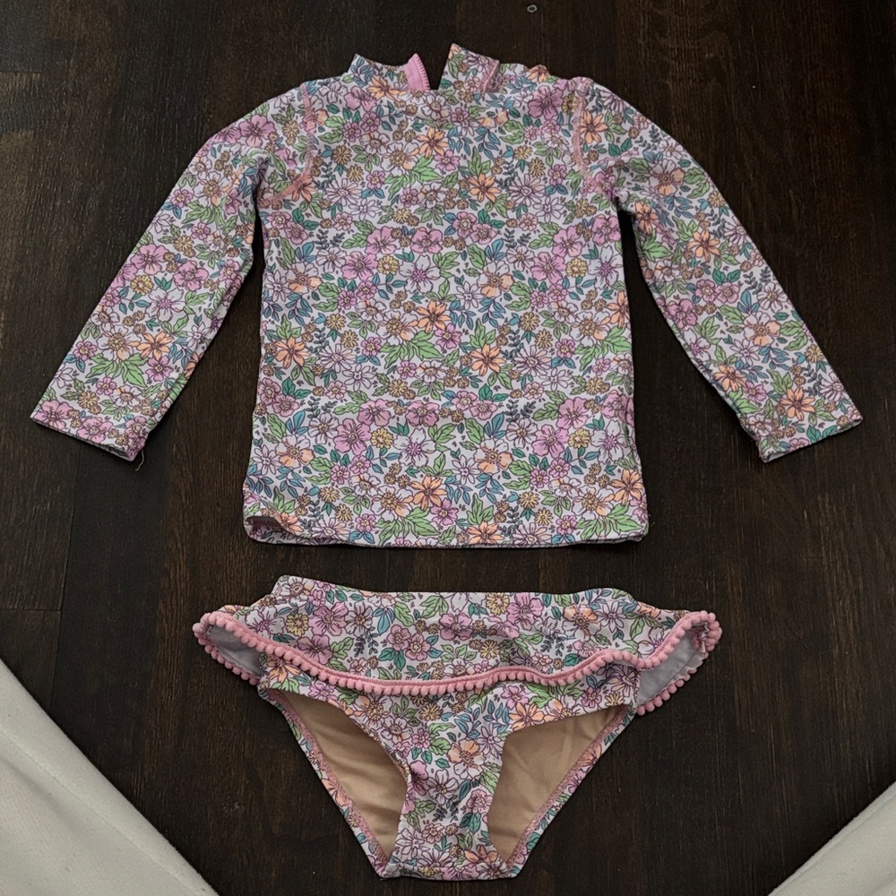 Floral Toddler Swim Set